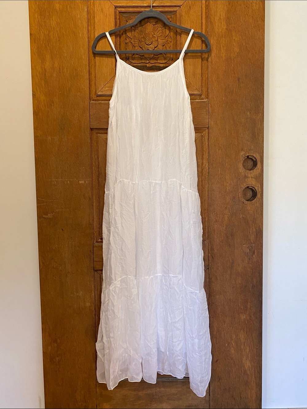 NWT Bellambra maxi dress white SMALL silk blend lined
